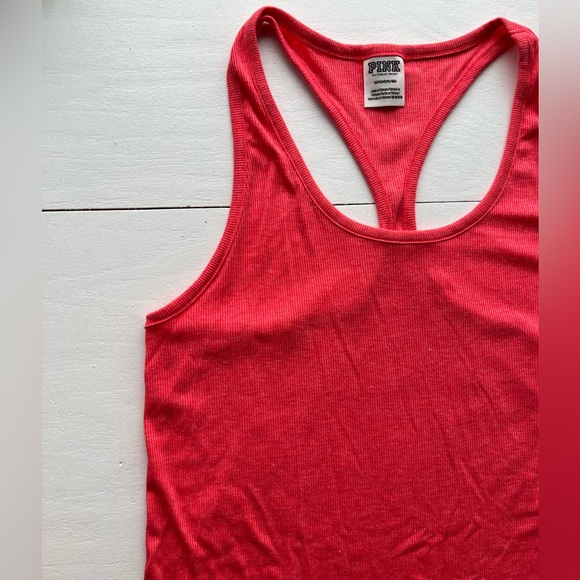 Pink VS Racerback Ribbed Tank - Picture 2 of 7